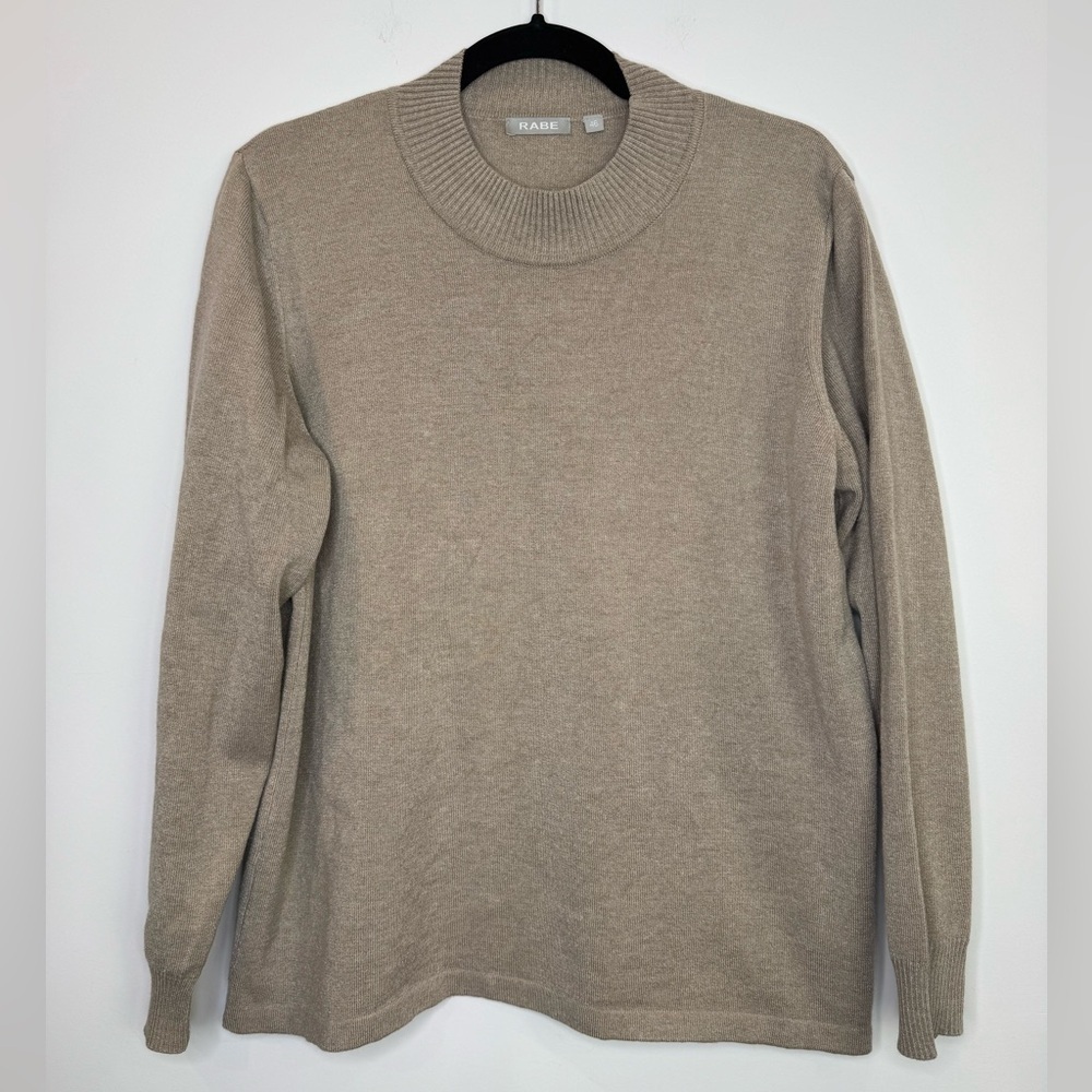 Rabe classic mock neck Beige Knit Sweater